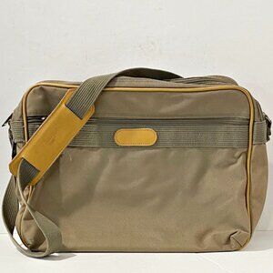 London Fog Unisex Messenger Bag Luggage Travel Multi Section Carry-on Vintage
